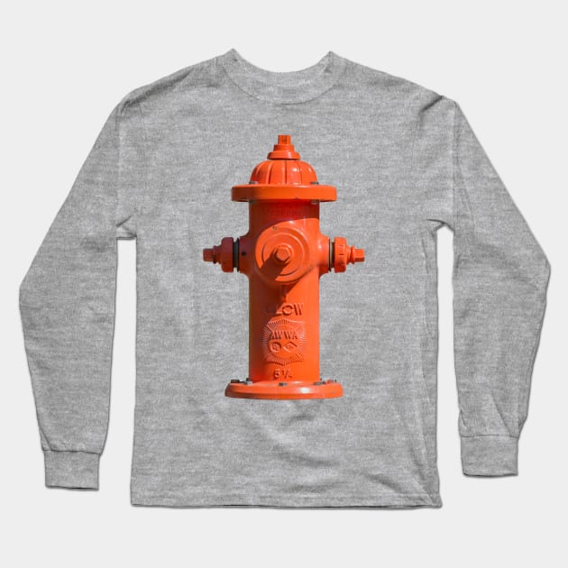 Orange Clow Medallion Fire Hydrant Long Sleeve T-Shirt by Enzwell